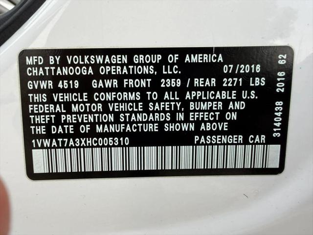 2017 Volkswagen Passat 1.8T S