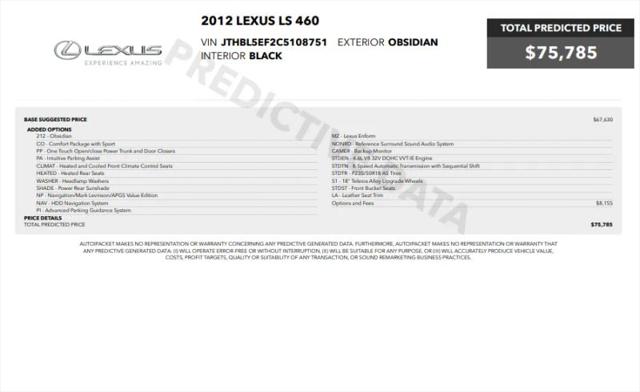 2012 Lexus LS 460 460