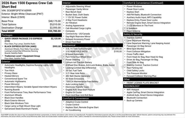 2026 Ram 1500 Express Crew Cab 4x4 57 Box