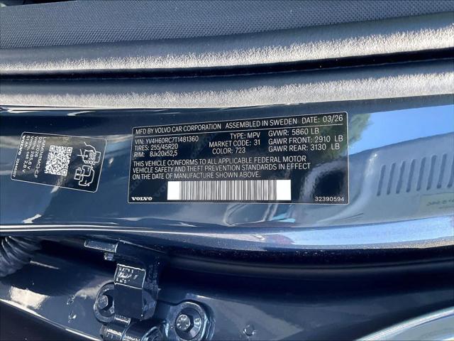 2026 Volvo XC60 Plug-In Hybrid Plus, T8 AWD Electric/Gasoline, Dark