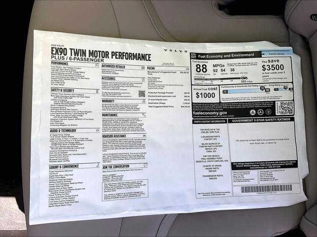 2026 Volvo X 90 Plus, Twin Motor Performance, Fully electric, 6 Seats