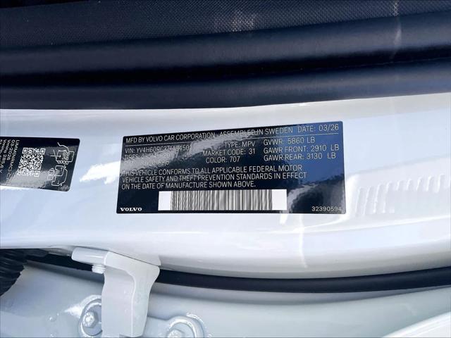 2026 Volvo XC60 Plug-In Hybrid Plus, T8 AWD Electric/Gasoline, Dark
