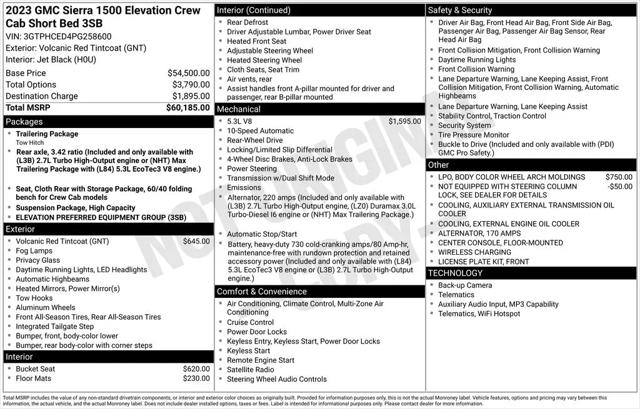2023 GMC Sierra 1500 2WD Crew Cab Short Box Elevation