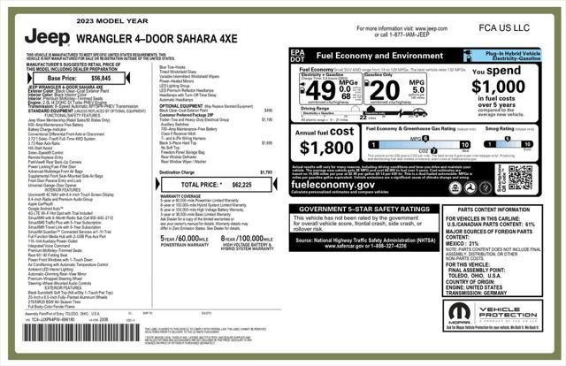 2023 Jeep Wrangler 4xe Sahara 4x4