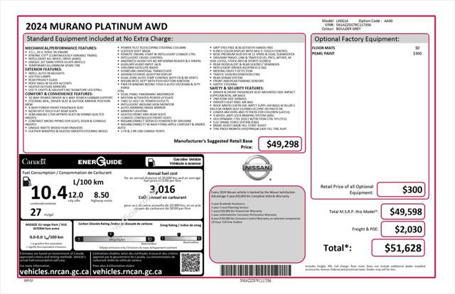 2024 Nissan Murano Platinum Intelligent AWD