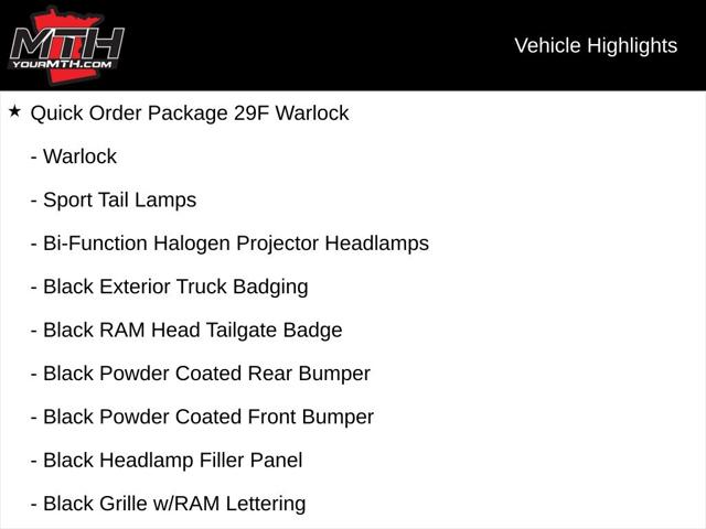 2021 Ram 1500 Warlock Quad Cab 4x4 6'4" Box
