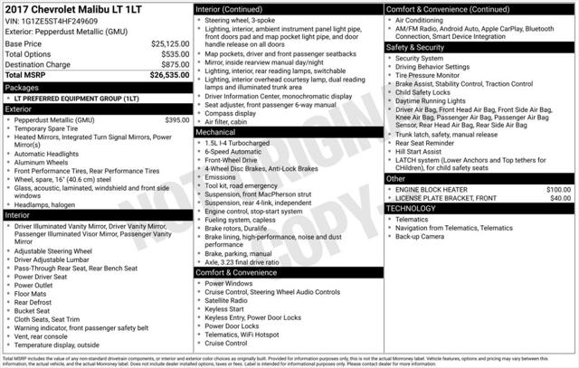 2017 Chevrolet Malibu 1LT