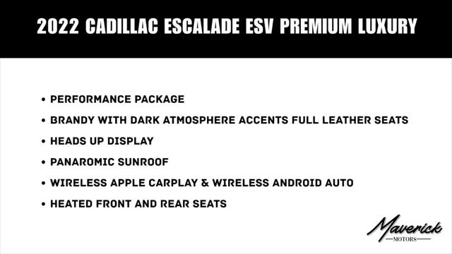 2022 Cadillac Escalade ESV 4WD Premium Luxury