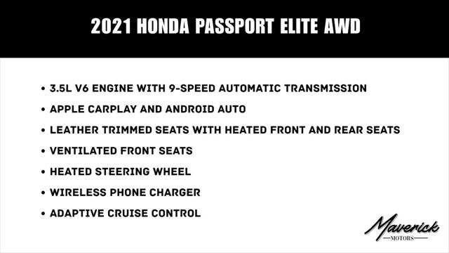 2021 Honda Passport AWD Elite