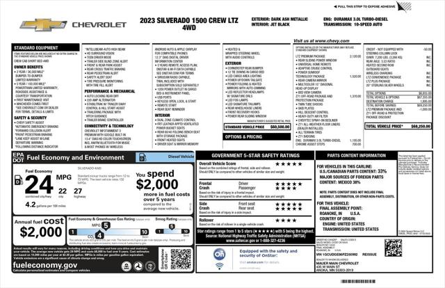 2023 Chevrolet Silverado 1500 4WD Crew Cab Short Bed LTZ