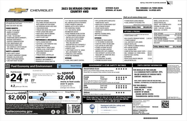 2023 Chevrolet Silverado 1500 4WD Crew Cab Short Bed High Country