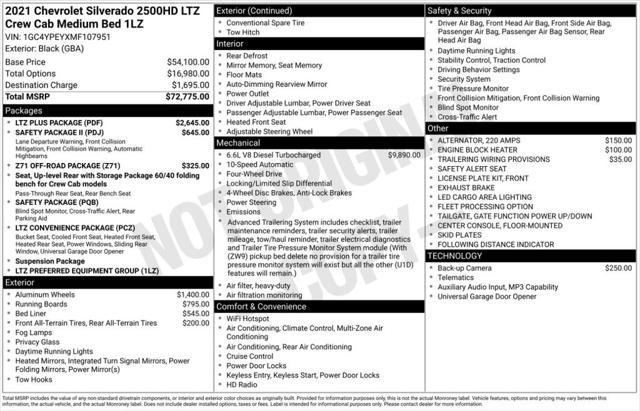 2021 Chevrolet Silverado 2500HD 4WD Crew Cab Standard Bed LTZ