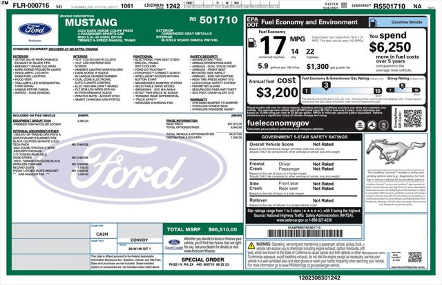 2024 Ford Mustang Dark Horse Fastback