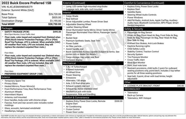 2022 Buick Encore AWD Preferred