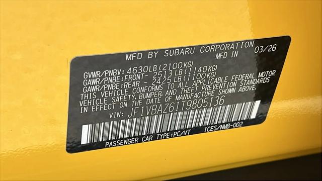 2026 Subaru WRX Series.Yellow