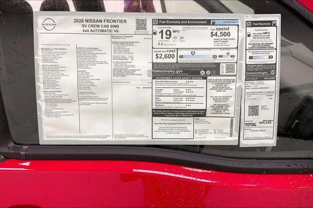 2026 Nissan Frontier Crew Cab SV 4x4