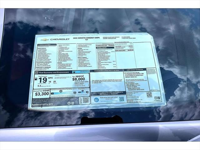 2026 Chevrolet Corvette Stingray Coupe, 1LT, RWD