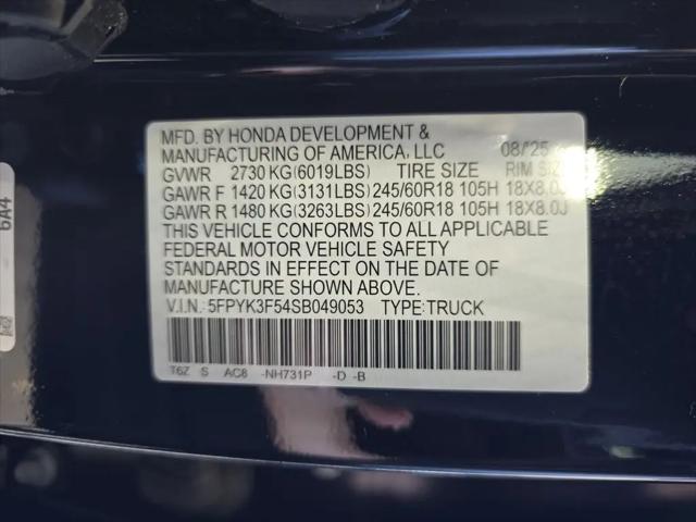 2025 Honda Ridgeline RTL