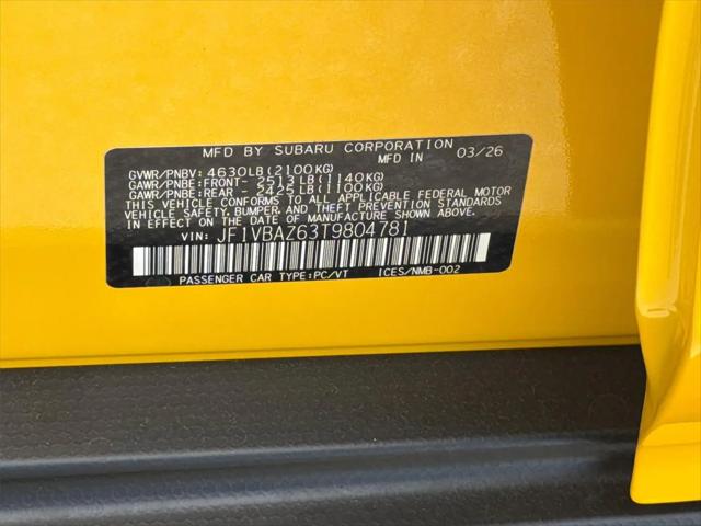2026 Subaru WRX Series.Yellow