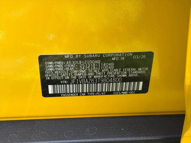 2026 Subaru WRX Series.Yellow