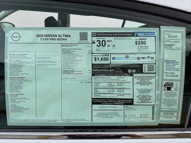 2026 Nissan Altima SV FWD