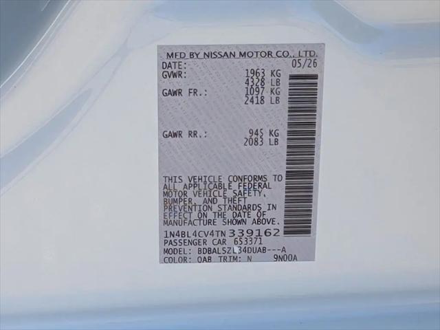 2026 Nissan Altima SR FWD