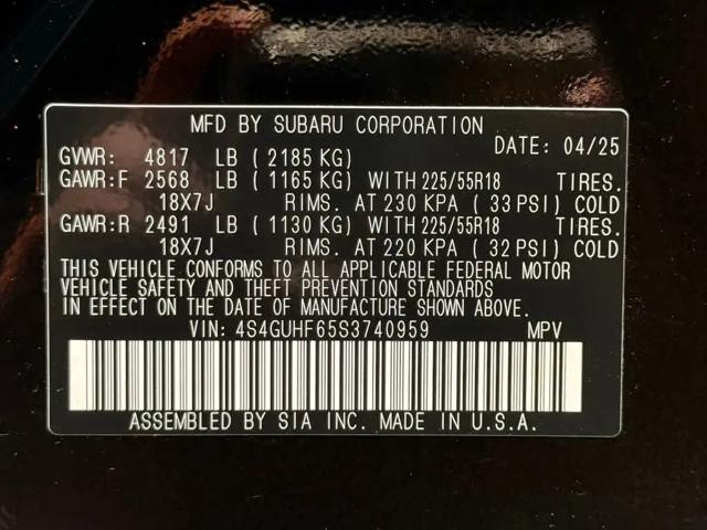 2025 Subaru Crosstrek Sport