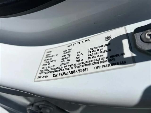 2020 Tesla Model 3 Standard Range Plus Rear-Wheel Drive