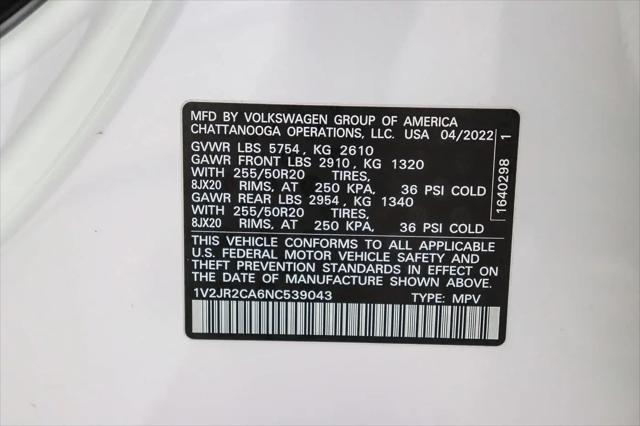 2022 Volkswagen Atlas 3.6L V6 SE w/Technology