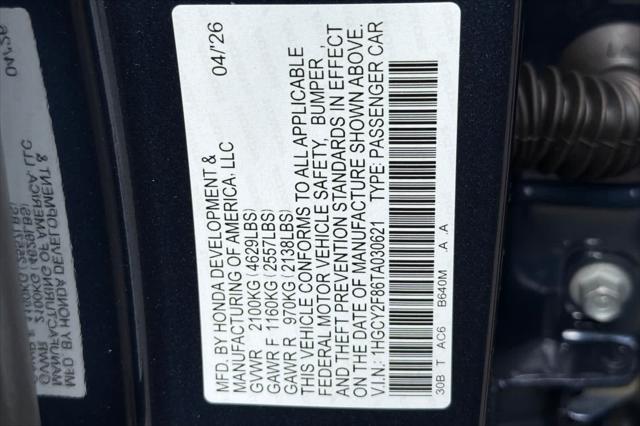 2026 Honda Accord Sedan Touring