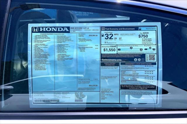 2026 Honda Accord Sedan LX