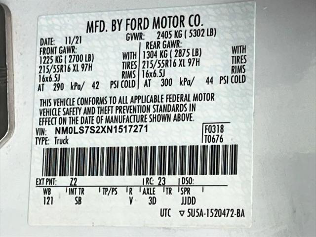2022 Ford Transit Connect XL Cargo Van