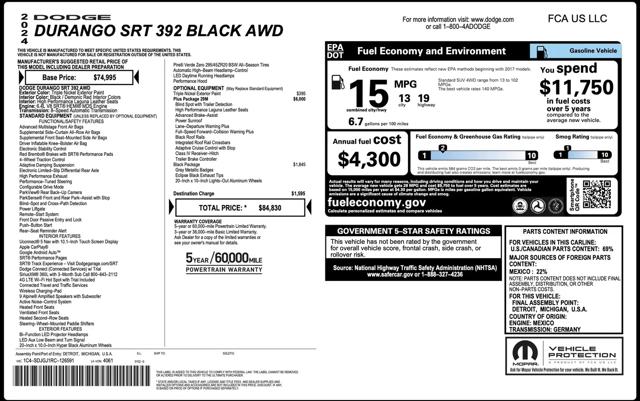 2024 Dodge Durango SRT 392 Plus AWD