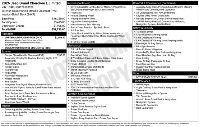 2026 Jeep Grand Cherokee L Limited 4x2