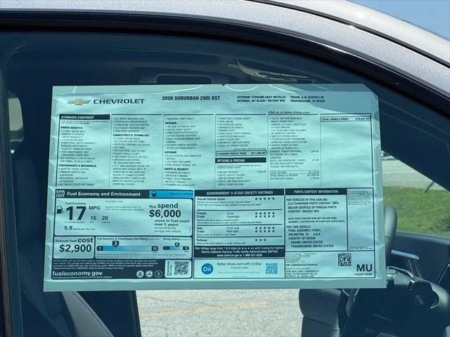 2026 Chevrolet Suburban RST, RWD