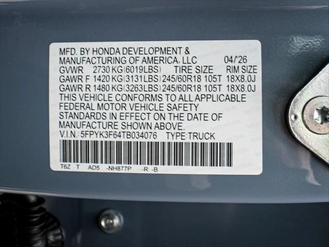 2026 Honda Ridgeline TrailSport