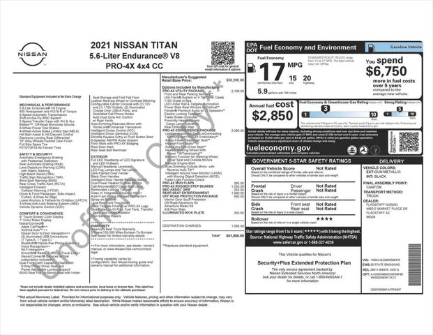 2021 Nissan Titan Crew Cab PRO-4X 4x4