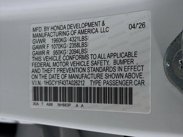 2026 Honda Accord Sedan SE