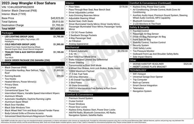 2023 Jeep Wrangler 4-Door Sahara 4x4