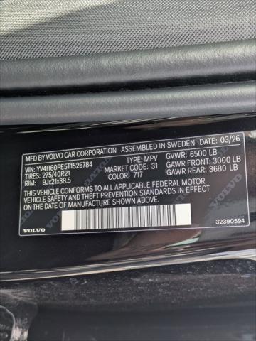 2026 Volvo XC90 Plug-In Hybrid Plus, T8 AWD, Electric/Gasoline, Bright, 7 Seats