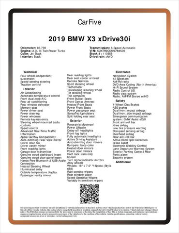 2019 BMW X3 xDrive30i