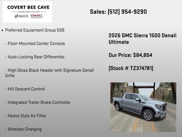 2026 GMC Sierra 1500 Crew Cab, Short Bed, Denali Ultimate, 4WD
