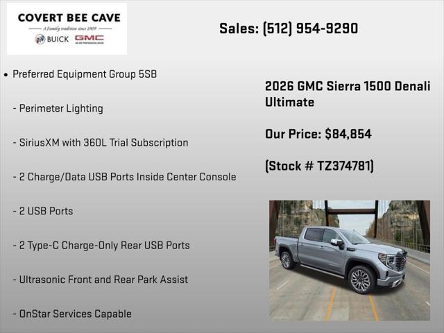2026 GMC Sierra 1500 Crew Cab, Short Bed, Denali Ultimate, 4WD