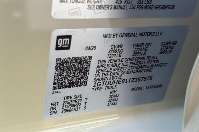 2026 GMC Sierra 1500 Crew Cab, Short Bed, Denali Ultimate, 4WD