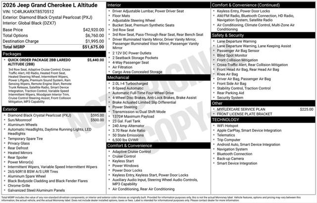 2026 Jeep Grand Cherokee L Altitude 4x4