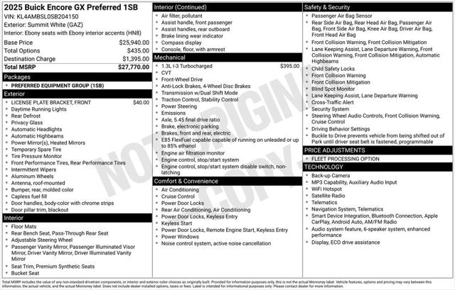 2025 Buick Encore GX Preferred FWD