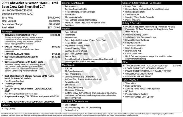 2021 Chevrolet Silverado 1500 4WD Crew Cab Short Bed LT Trail Boss