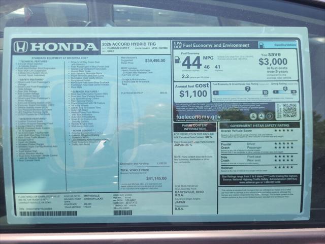 2026 Honda Accord Sedan Touring