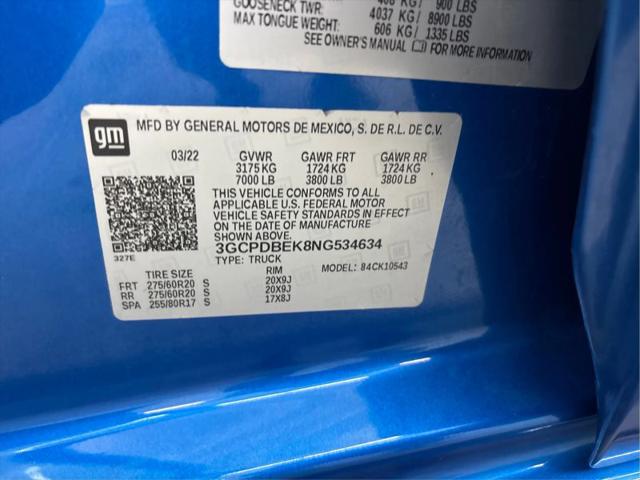2022 Chevrolet Silverado 1500 4WD Crew Cab Short Bed Custom