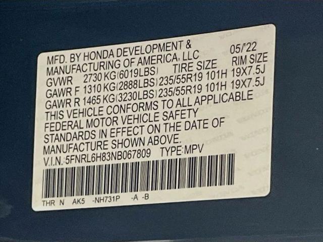 2022 Honda Odyssey Touring